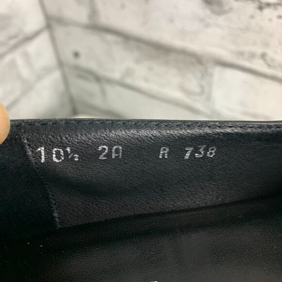 Vintage Roberto Capucci Croc Embossed Black Patent Leather Square Toe Loafer - Picture 10 of 10